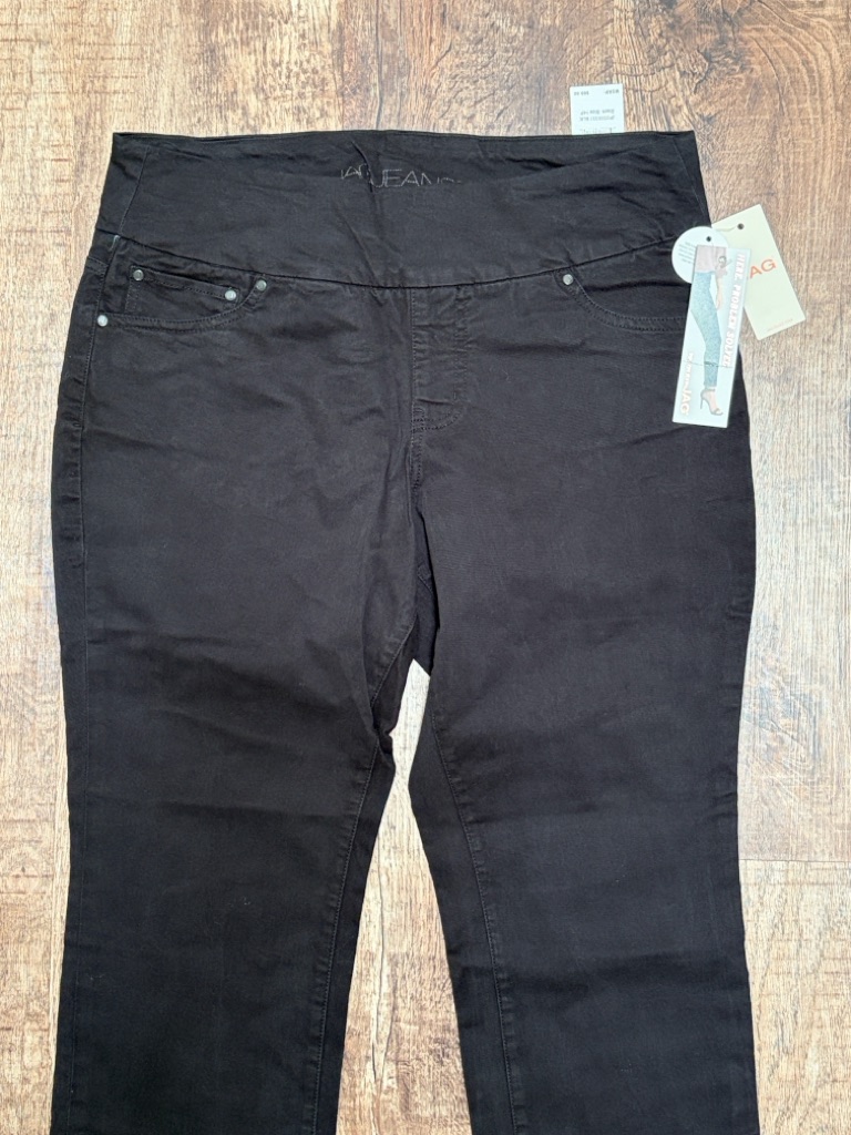 Nwt Jag Jeans Black High Rise Peri Straight Crop Pants, Divine Twill Size 14p — image 2 of 8